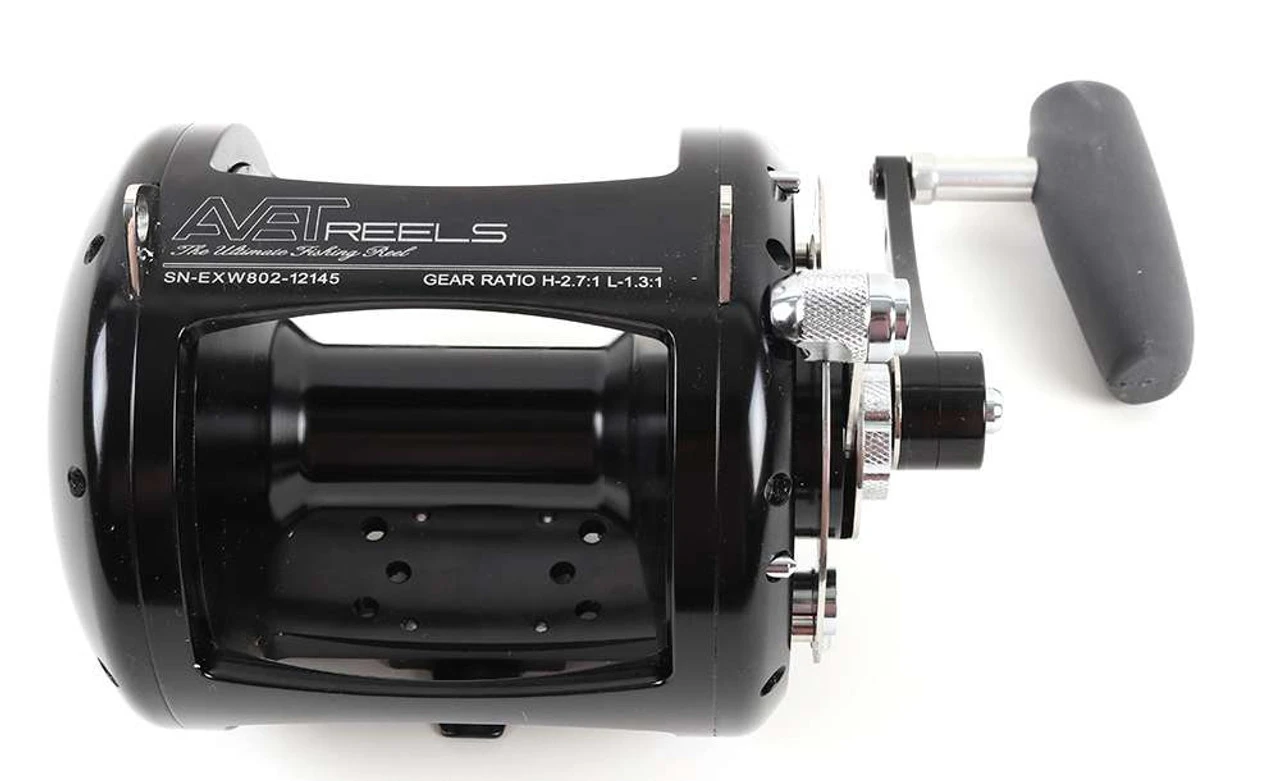 Avet EXW 80/2 Two-Speed Lever Drag Big Game Reel Black - Image 2