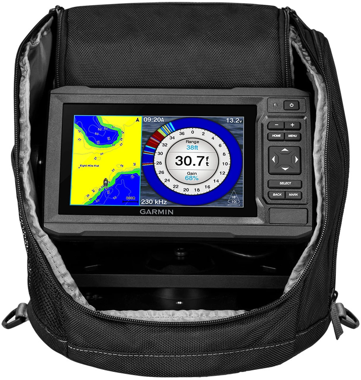 Garmin ECHOMAP Plus 63cv Ice Fishing Bundle W/ GT8HW-IF Transducer