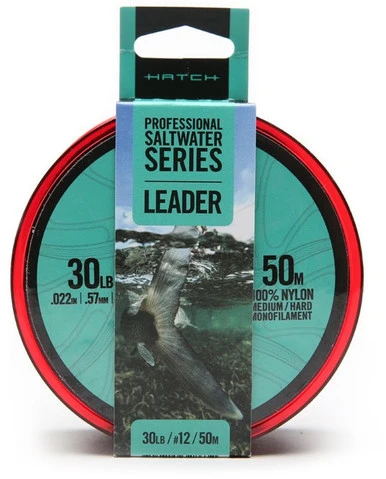 Hatch Professional Saltwater Series Med/Hard Monofilament Leader - 50M