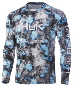 Huk Mossy Oak Fracture Vented Pursuit Long Sleeve Shirt - Lightning - 2X-Large