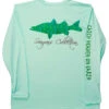 IBig Seagrass Snook Performance Long Sleeve Shirt - Seafoam - X-Large