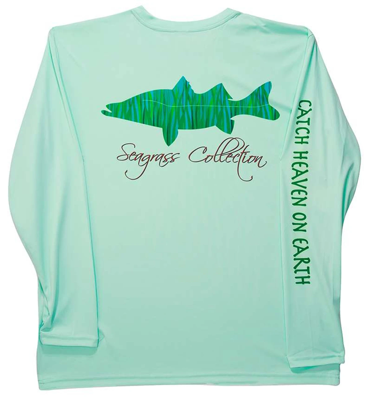 IBig Seagrass Snook Performance Long Sleeve Shirt - Seafoam - X-Large