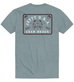 Jetty Crabshack Short Sleeve T-Shirt - Fog - X-Large