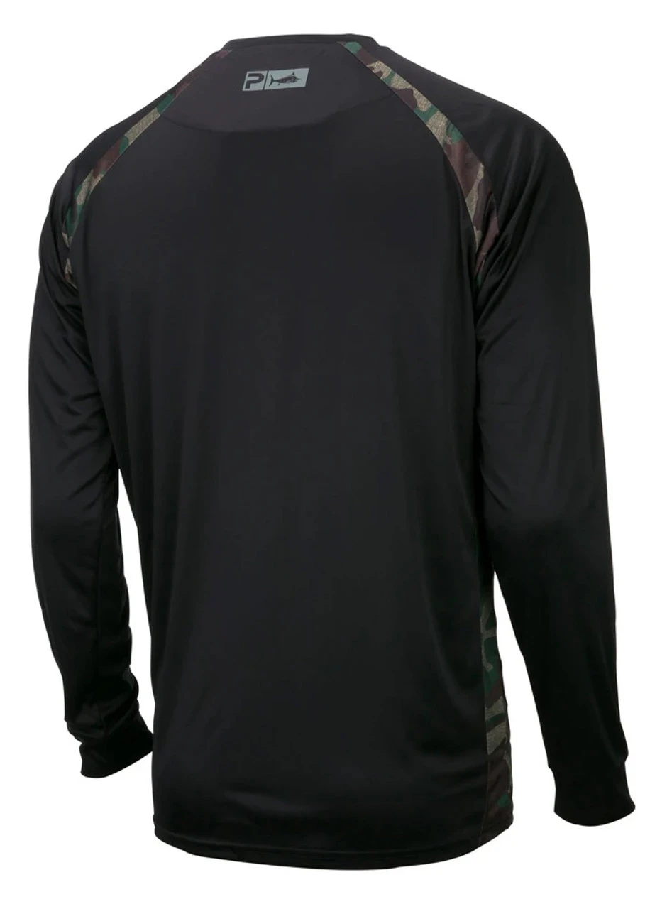 Pelagic Vaportek Sideline Long Sleeve Performance Shirt - Fish Camo - Image 2