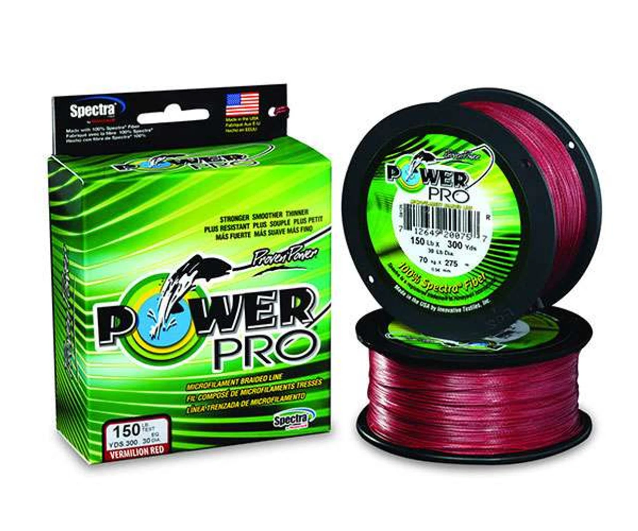 Power Pro PowerPro Braided Spectra Fiber Fishing Line Vermilion Red 100 Yds