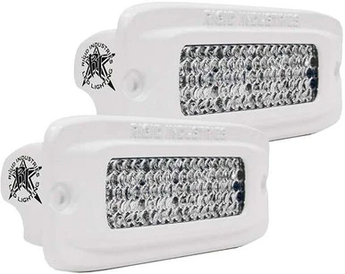 Rigid Industries 97551 Marine SR-Q2 Flush Mount Diffused Pair