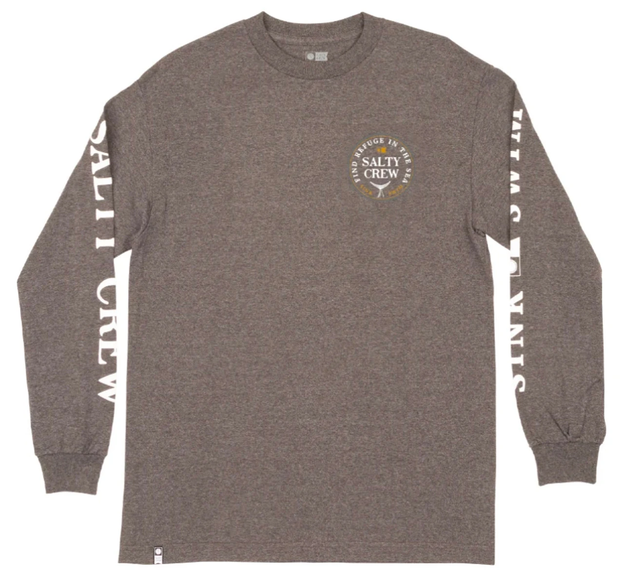 Salty Crew Fathom Standard Long Sleeve T-Shirt - Charcoal Heather - Image 2