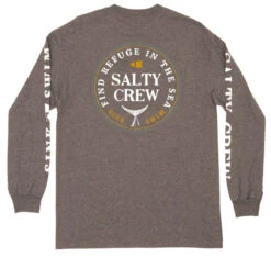 Salty Crew Fathom Standard Long Sleeve T-Shirt - Charcoal Heather
