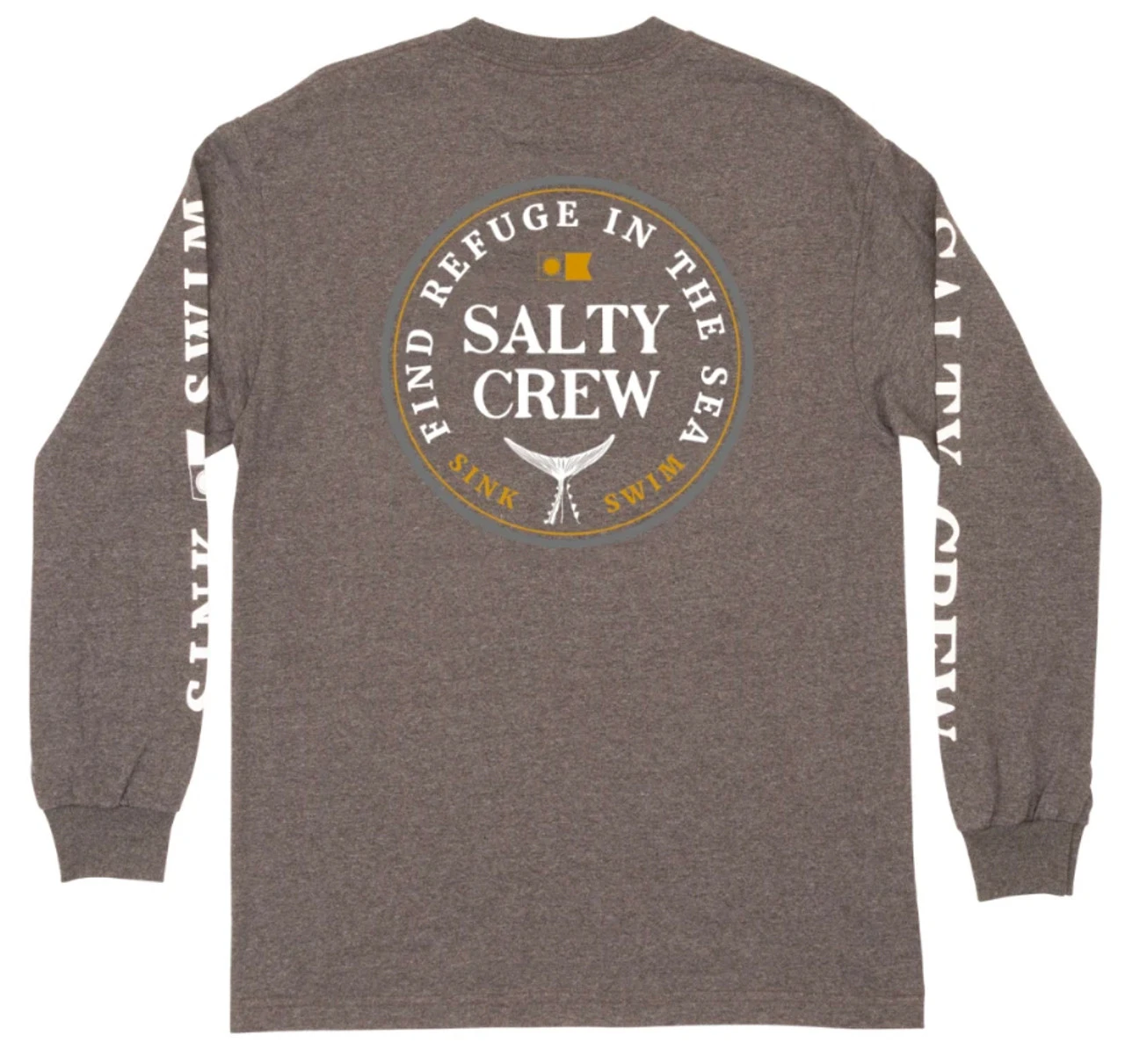 Salty Crew Fathom Standard Long Sleeve T-Shirt - Charcoal Heather