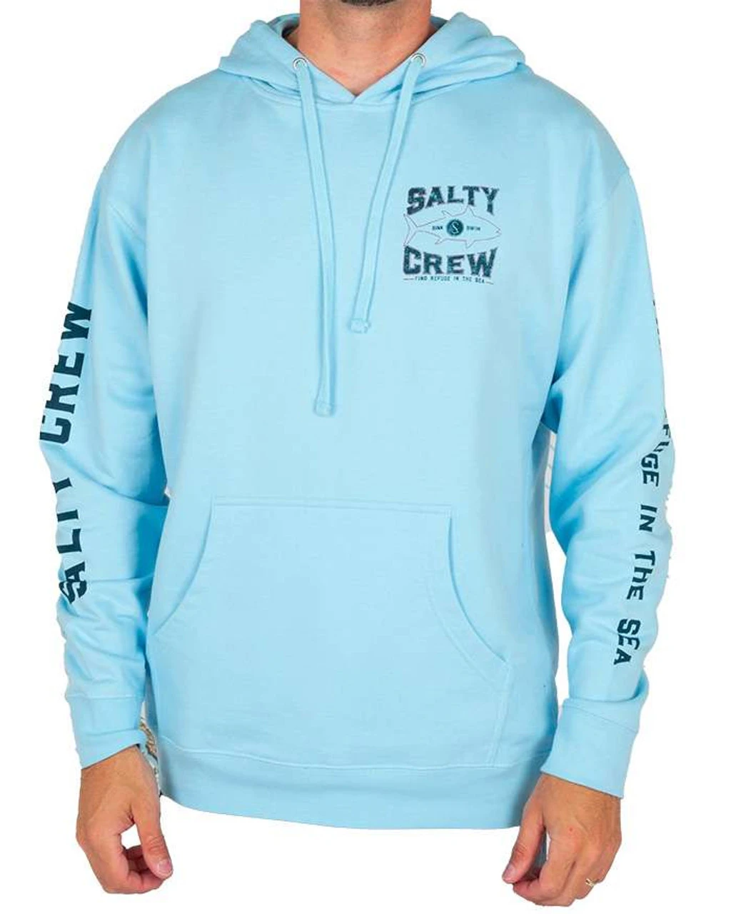 Salty Crew Tight Lines Fleece - Light Blue - X-Large - Image 2