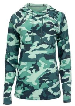 Simms Womens Solarflex Hoody - Woodland Camo Avalon - X-Small