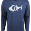 TackleDirect Tuna Logo Mens Performance LS Shirt - Navy - Medium
