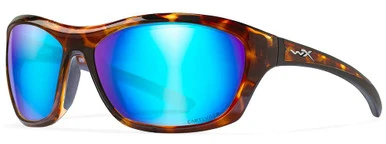 Wiley X WX Glory Sunglasses - Blue Mirror Lens/Gloss Demi Frame
